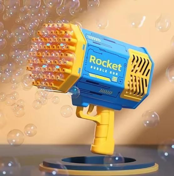Rocket Automatic Bubble Gun – 60 Hole Soap Bubble Blaster