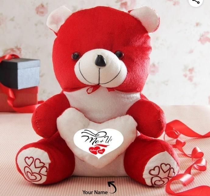 Personalized "Me + U" Love Quote Soft Teddy – Perfect Valentine’s Gift