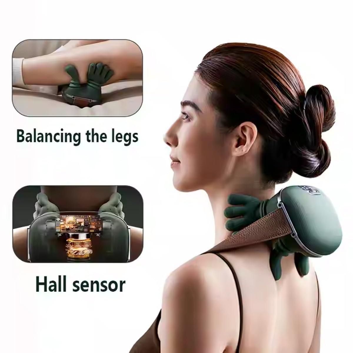 Smart Neck & Shoulder Massager – Deep Tissue Pain Relief with Cozy Hand Design