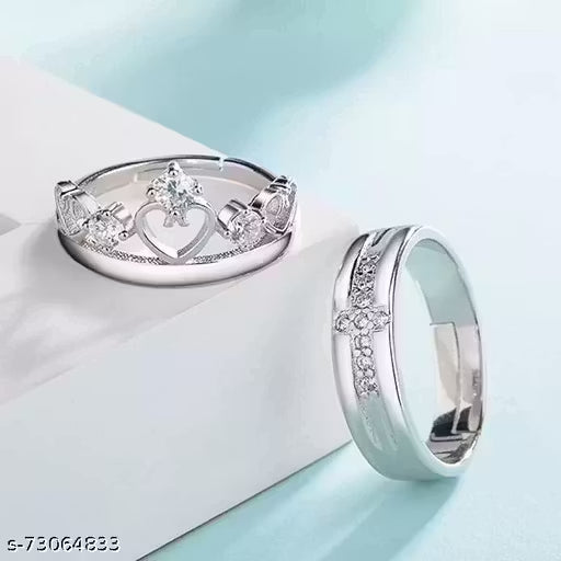 Eternal Love Valentine’s Hamper –Crown Couple Rings, Red Rose Box, & Cute Teddy Set