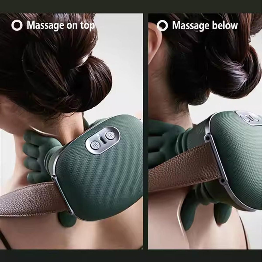Smart Neck & Shoulder Massager – Deep Tissue Pain Relief with Cozy Hand Design