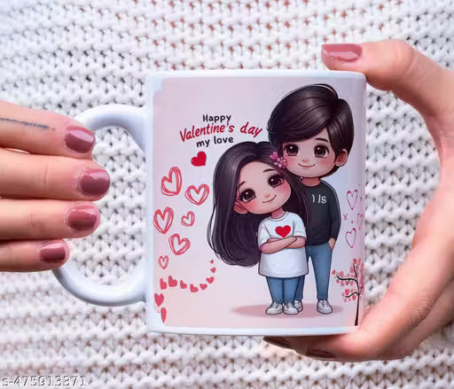 "Happy Valentine’s Day My Love" Premium Ceramic Mug – Cute Couple Edition