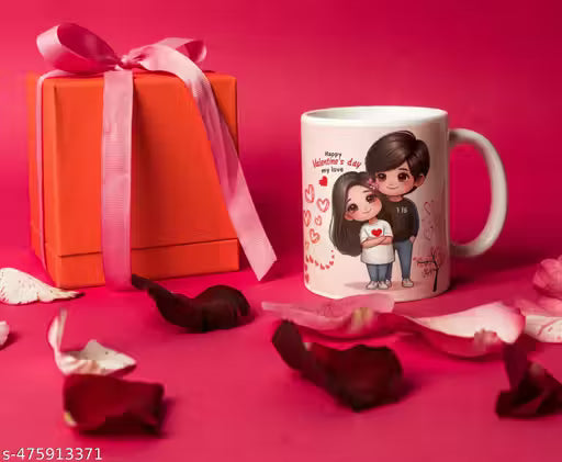 "Happy Valentine’s Day My Love" Premium Ceramic Mug – Cute Couple Edition